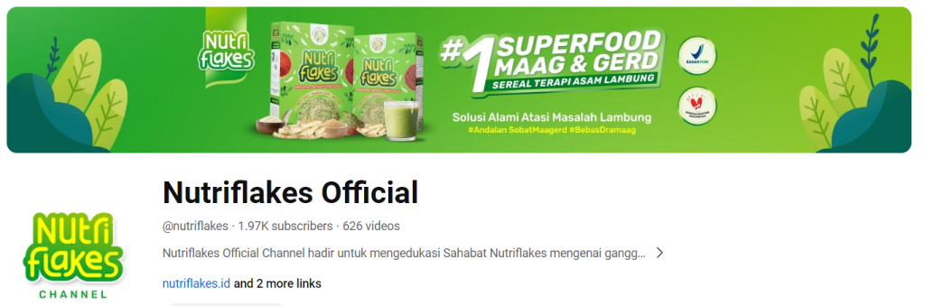 Channel YouTube - Nutriflakes